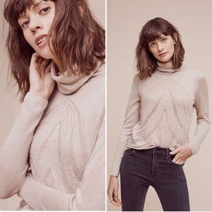 Anthropologie Shimmer Savine Turtleneck by Angel of the North